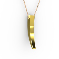 Fildişi Kolye - 14 ayar altın kolye (40 cm rose altın rolo zincir) #1c29qcn