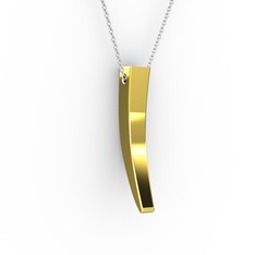 Fildişi Kolye - 925 ayar altın kaplama gümüş kolye (40 cm beyaz altın rolo zincir) #1oy4vdw
