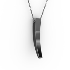 Fildişi Kolye - 925 ayar siyah rodyum kaplama gümüş kolye (40 cm gümüş rolo zincir) #cwxxoi