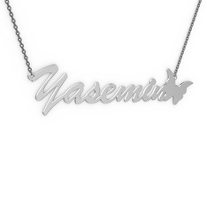 925 ayar gümüş kolye (7 karakterli el yazısı, 40 cm gümüş rolo zincir)