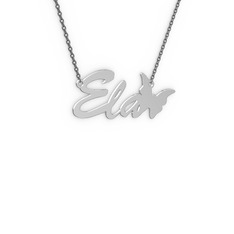 925 ayar gümüş kolye (3 karakterli el yazısı, 40 cm gümüş rolo zincir)