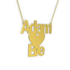 İsim Kalp Kolye - 18 ayar altın kolye (7 karakterli arial, 40 cm altın rolo zincir) #rioykc
