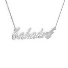 Şimşek İsim Kolye - 925 ayar gümüş kolye (7 karakterli el yazısı, 40 cm gümüş rolo zincir) #5coztz