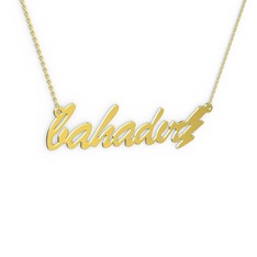 Şimşek İsim Kolye - 8 ayar altın kolye (7 karakterli el yazısı, 40 cm altın rolo zincir) #kjeh32
