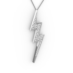 Swarovski 925 ayar gümüş kolye (40 cm gümüş rolo zincir)