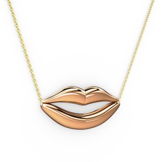 14 ayar rose altın kolye (40 cm altın rolo zincir)