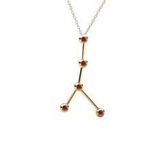 Cancer Kolye - Garnet 18 ayar altın kolye (40 cm altın rolo zincir) #1ys7fvl