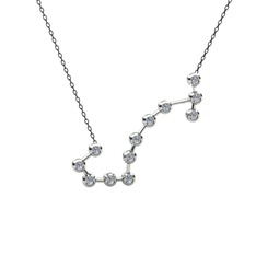 Scorpio Kolye - Swarovski 925 ayar gümüş kolye (40 cm gümüş rolo zincir) #12bfdhn