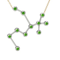 Sagittarius Kolye - Peridot 925 ayar gümüş kolye (40 cm altın rolo zincir) #j56k0c