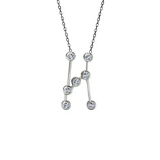 Orion Kolye - Pırlanta 925 ayar gümüş kolye (0.252 karat, 40 cm gümüş rolo zincir) #1g67ywn