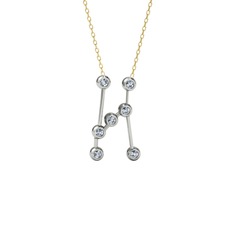 Orion Kolye - Pırlanta 925 ayar gümüş kolye (0.252 karat, 40 cm gümüş rolo zincir) #1p9luoi