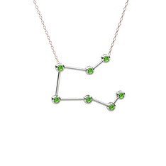 Pegasus Kolye - Peridot 925 ayar gümüş kolye (40 cm rose altın rolo zincir) #16ic5co