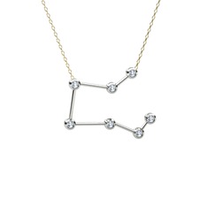 Pegasus Kolye - Pırlanta 925 ayar gümüş kolye (0.252 karat, 40 cm altın rolo zincir) #e6w8xk