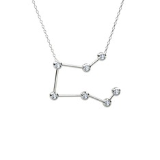 Pegasus Kolye - Swarovski 14 ayar beyaz altın kolye (40 cm beyaz altın rolo zincir) #i8s0r0