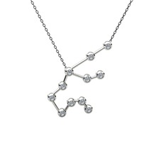 Aquarius Kolye - Swarovski 925 ayar gümüş kolye (40 cm gümüş rolo zincir) #nm3nlx