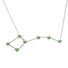 Ursa Minor Kolye - Peridot 14 ayar beyaz altın kolye (40 cm beyaz altın rolo zincir) #f8fwak