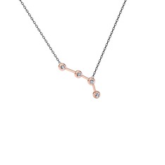 Aries Kolye - Swarovski 8 ayar rose altın kolye (40 cm gümüş rolo zincir) #1ugzwhj