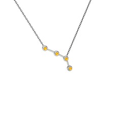 Aries Kolye - Sitrin 925 ayar gümüş kolye (40 cm gümüş rolo zincir) #qg1z8e