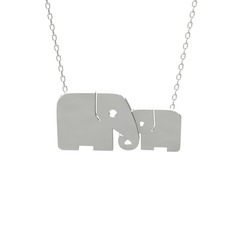 18 ayar beyaz altın kolye (40 cm beyaz altın rolo zincir)