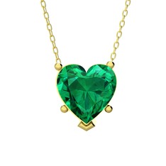 Ena Kalp Kolye - Yeşil kuvars 14 ayar altın kolye (40 cm altın rolo zincir) #1jjrmfr