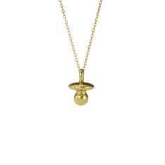 Emzik Kolye - 18 ayar altın kolye (40 cm altın rolo zincir) #kxofhw
