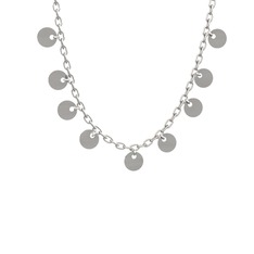 Rona Pullu Kolye - 925 ayar gümüş kolye (40 cm gümüş rolo zincir) #1cilgik