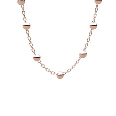 Bui Top Kolye - 8 ayar rose altın kolye (40 cm rose altın rolo zincir) #12i19c