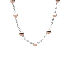 Bui Top Kolye - 18 ayar rose altın kolye (40 cm gümüş rolo zincir) #regy1p