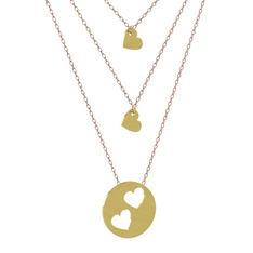 8 ayar altın kolye (45 cm rose altın rolo zincir)