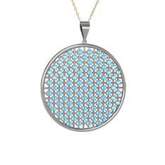 Akuamarin 14 ayar beyaz altın kolye (40 cm altın rolo zincir)