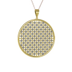 Pırlanta 14 ayar altın kolye (10.67 karat, 40 cm rose altın rolo zincir)