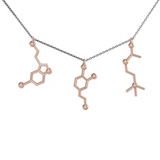925 ayar rose altın kaplama gümüş kolye (50 cm gümüş rolo zincir)