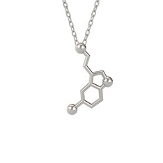 Serotonin Kolye - 925 ayar gümüş kolye (40 cm beyaz altın rolo zincir) #1m3h5fs