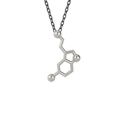 Serotonin Kolye - 925 ayar gümüş kolye (40 cm gümüş rolo zincir) #k3d5rm
