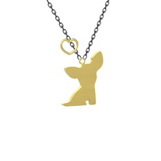 Çivava Kolye - 8 ayar altın kolye (40 cm gümüş rolo zincir) #b11npo