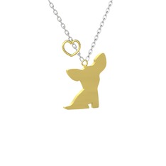 Çivava Kolye - 8 ayar altın kolye (40 cm gümüş rolo zincir) #dgffwf