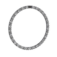 Vanea Kolye - Beyaz zirkon 925 ayar siyah rodyum kaplama gümüş kolye #127u1ue