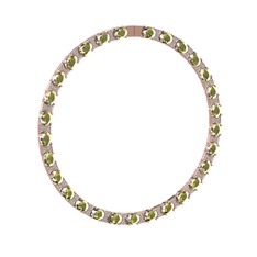 Vanea Kolye - Peridot ve swarovski 14 ayar rose altın kolye #15nqpzu