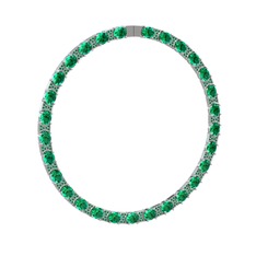 Vanea Kolye - Yeşil kuvars 14 ayar beyaz altın kolye #16upmlk