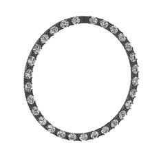 Vanea Kolye - Beyaz zirkon ve siyah zirkon 925 ayar siyah rodyum kaplama gümüş kolye #17w11gv
