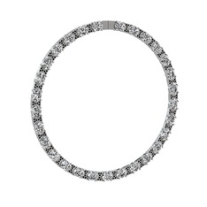Vanea Kolye - Swarovski ve siyah zirkon 925 ayar gümüş kolye #17zfql0