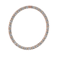 Vanea Kolye - Swarovski ve peridot 8 ayar rose altın kolye #187k01z