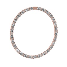Vanea Kolye - Swarovski ve beyaz zirkon 18 ayar rose altın kolye #1ehrmhp