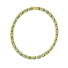 Vanea Kolye - Peridot ve kök zümrüt 14 ayar altın kolye #1eyb92p
