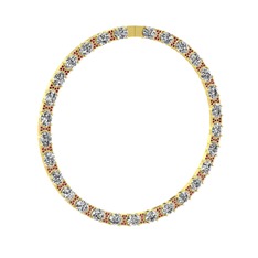 Swarovski ve garnet 14 ayar altın kolye