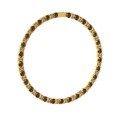 Vanea Kolye - Dumanlı kuvars 925 ayar altın kaplama gümüş kolye #1gdd2yq