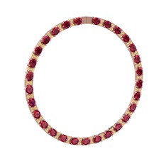 Vanea Kolye - Rodolit garnet ve sitrin 14 ayar rose altın kolye #1i4tcbe