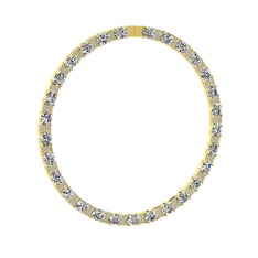 Vanea Kolye - Beyaz zirkon ve pırlanta 18 ayar altın kolye (4.2 karat) #1ics3qx