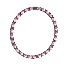 Vanea Kolye - Pembe kuvars ve garnet 925 ayar siyah rodyum kaplama gümüş kolye #1o2y1hh