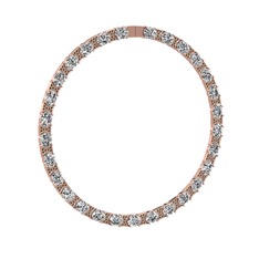 Swarovski ve dumanlı kuvars 8 ayar rose altın kolye